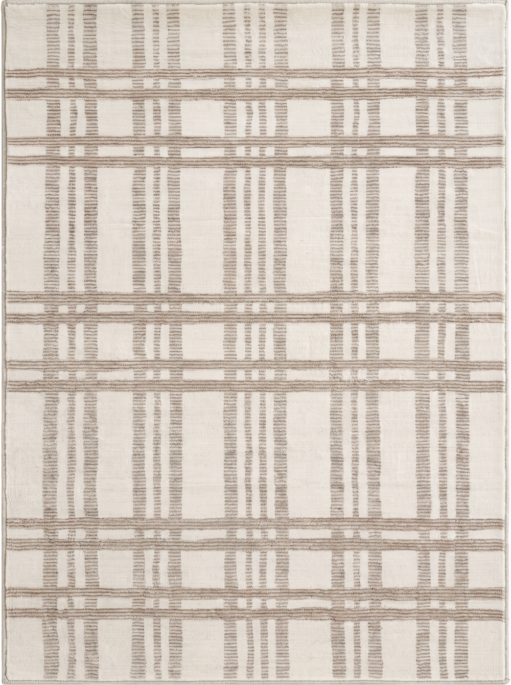 Francis Plaid Pattern Beige & Cream Indoor Rug