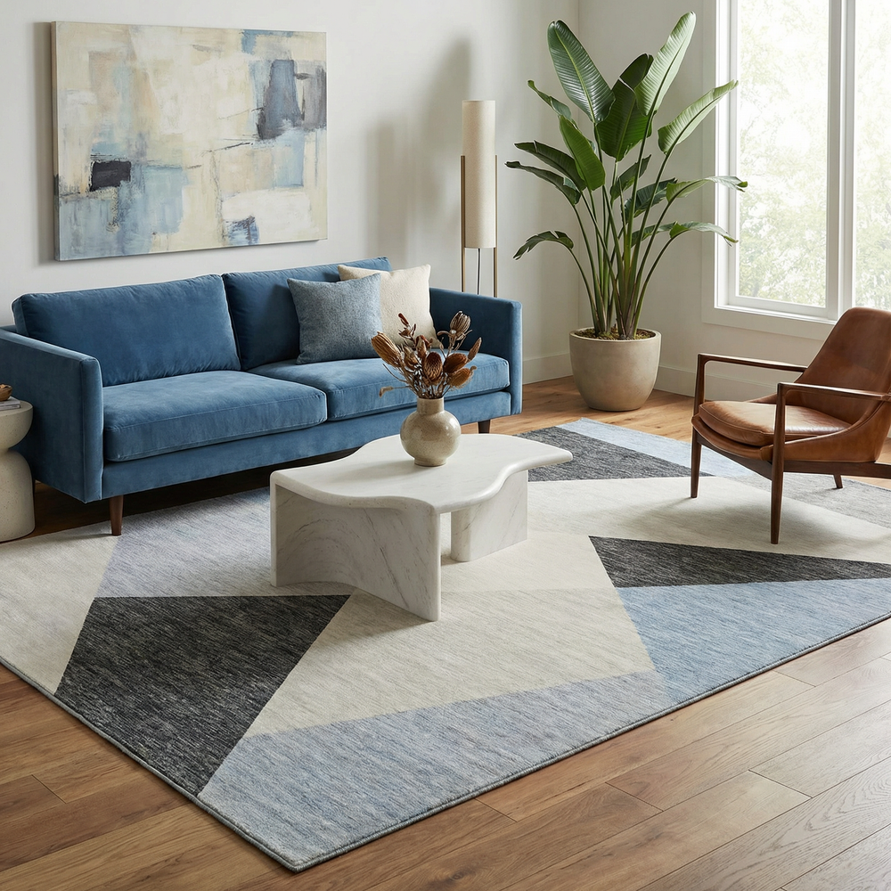 Rug Ideas for a Mid-Century Modern Living Room