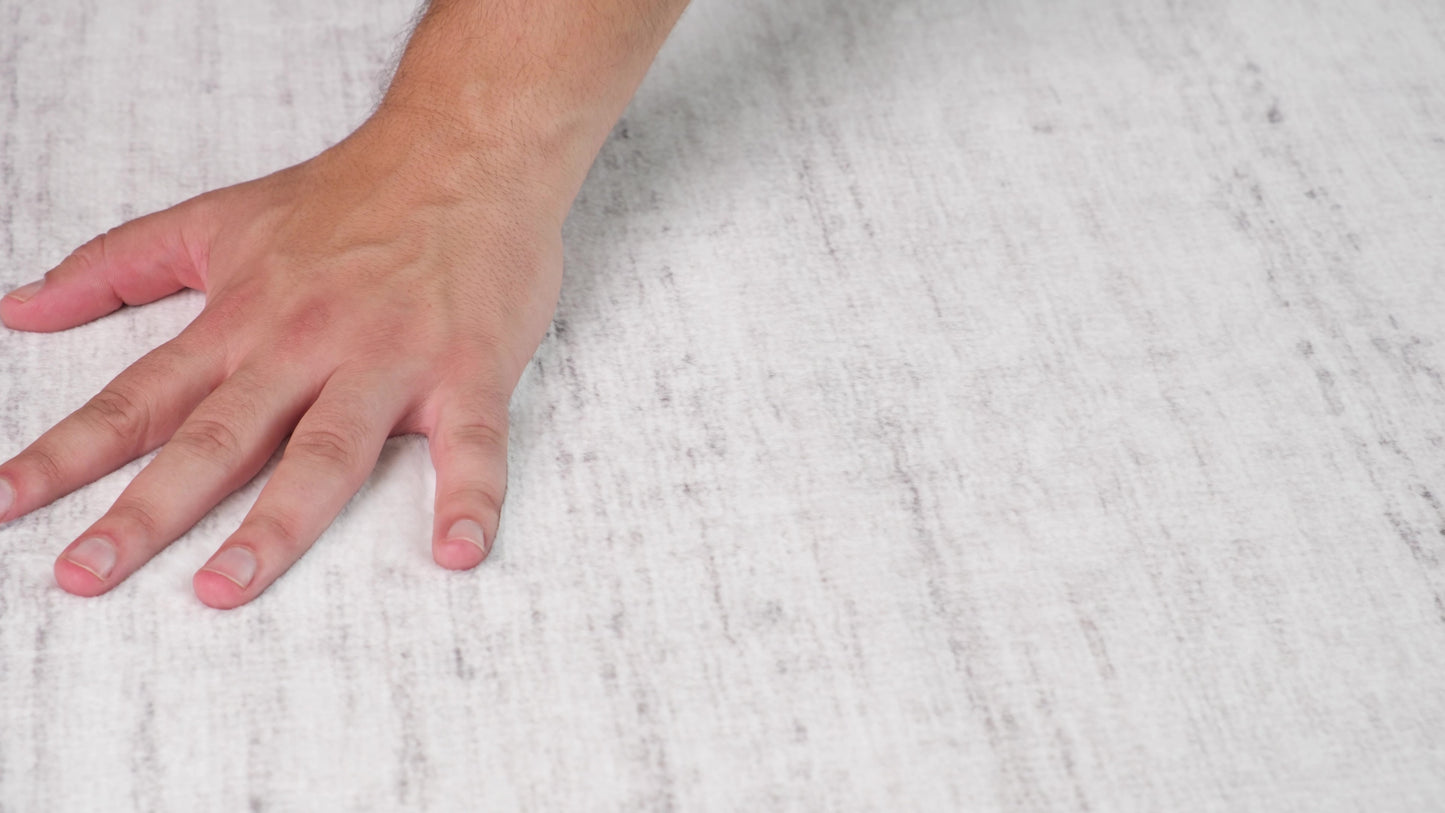 Alfombra abstracta Eclipse color beige liso