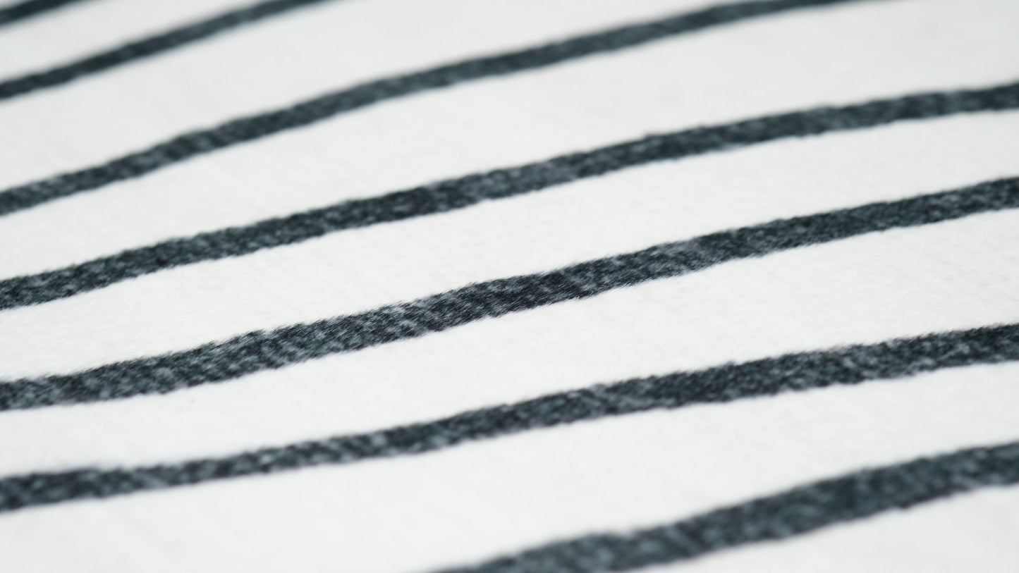 Tapis blanc à imprimé zèbre abstrait Eclipse