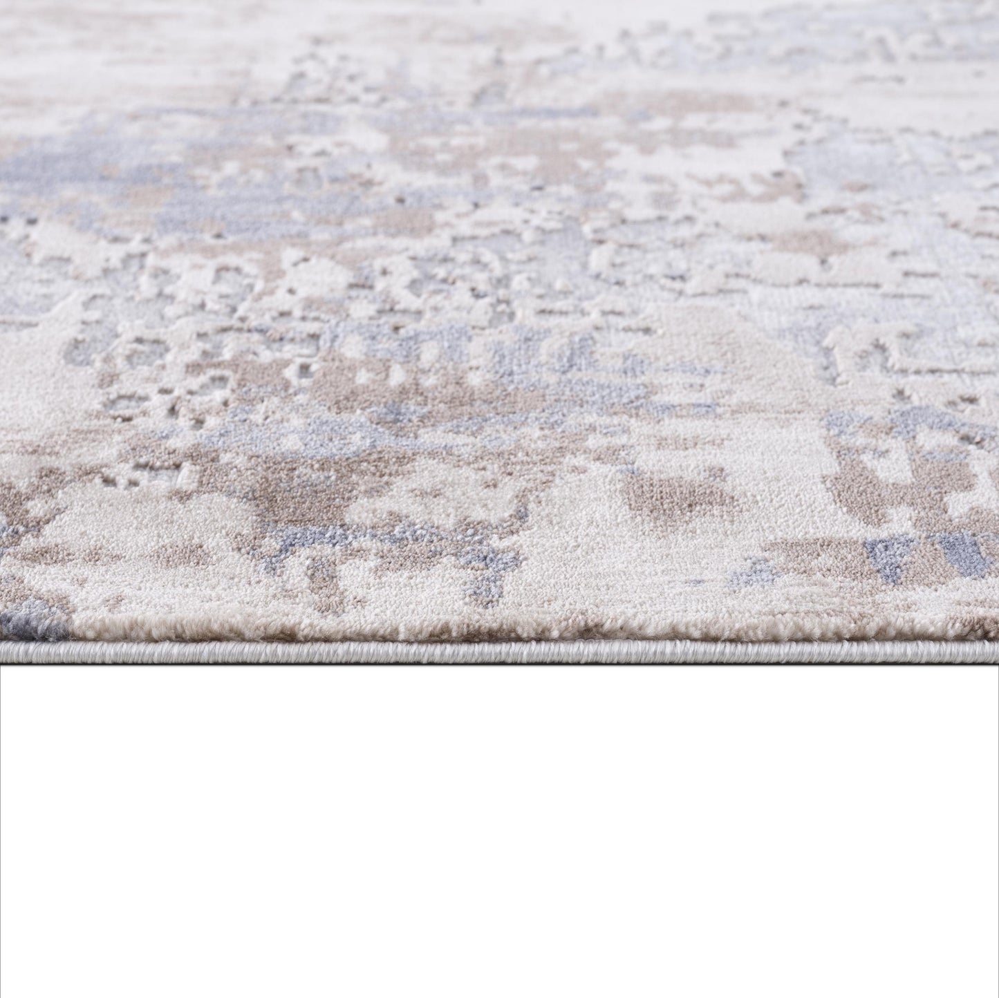 Elara Abstract Contemporary Grey and Beige Indoor Rug