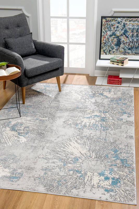 Vogue Coastal Contemporary Blue Rug