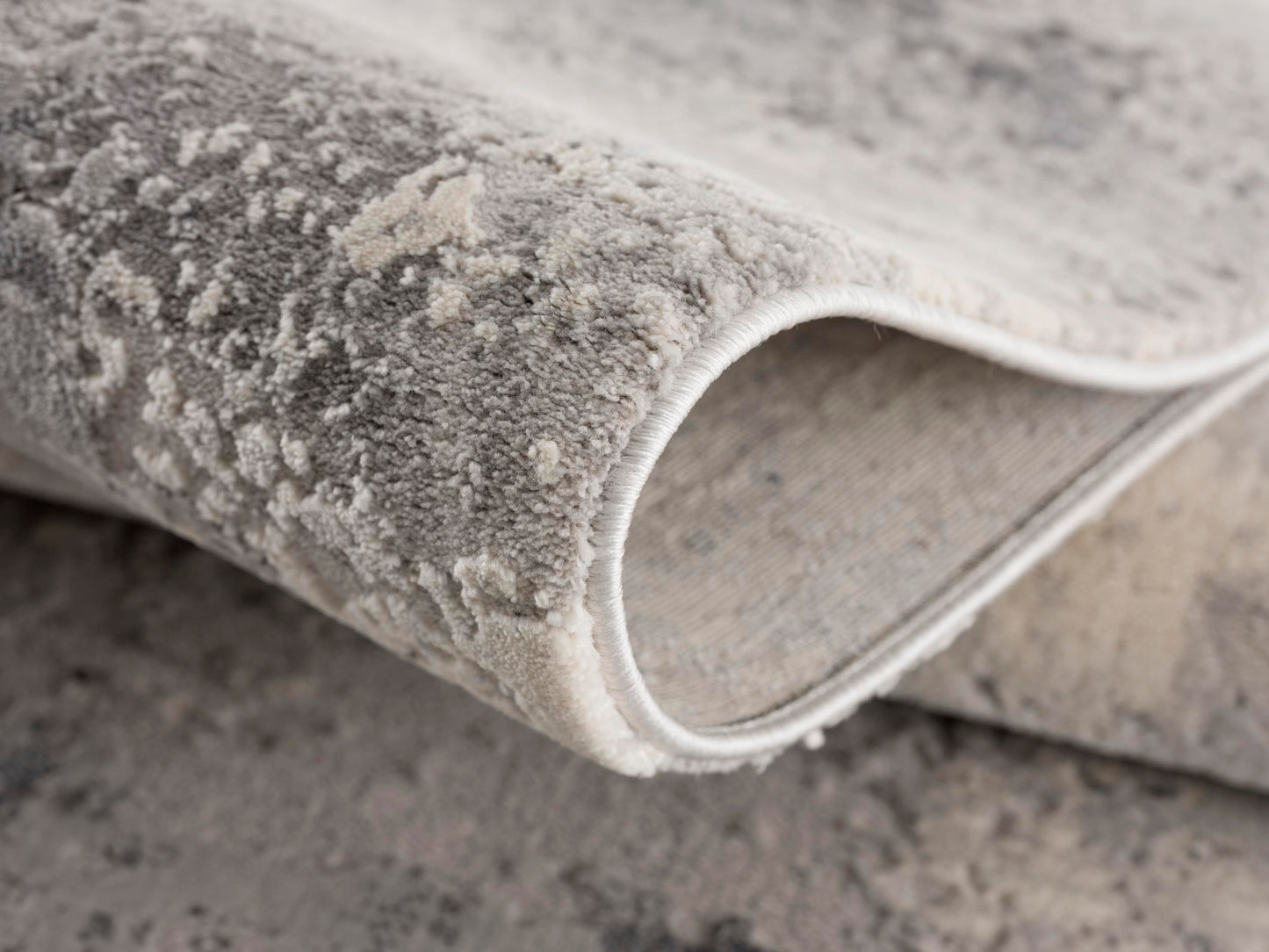 Alfombra contemporánea abstracta gris de Vogue