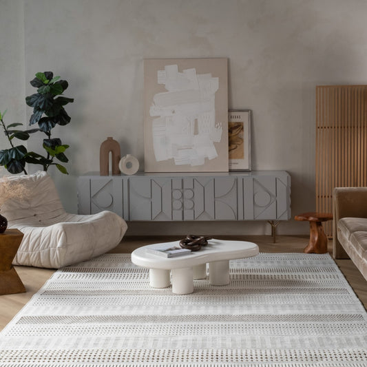 Maise Abstract Modern Beige Rug