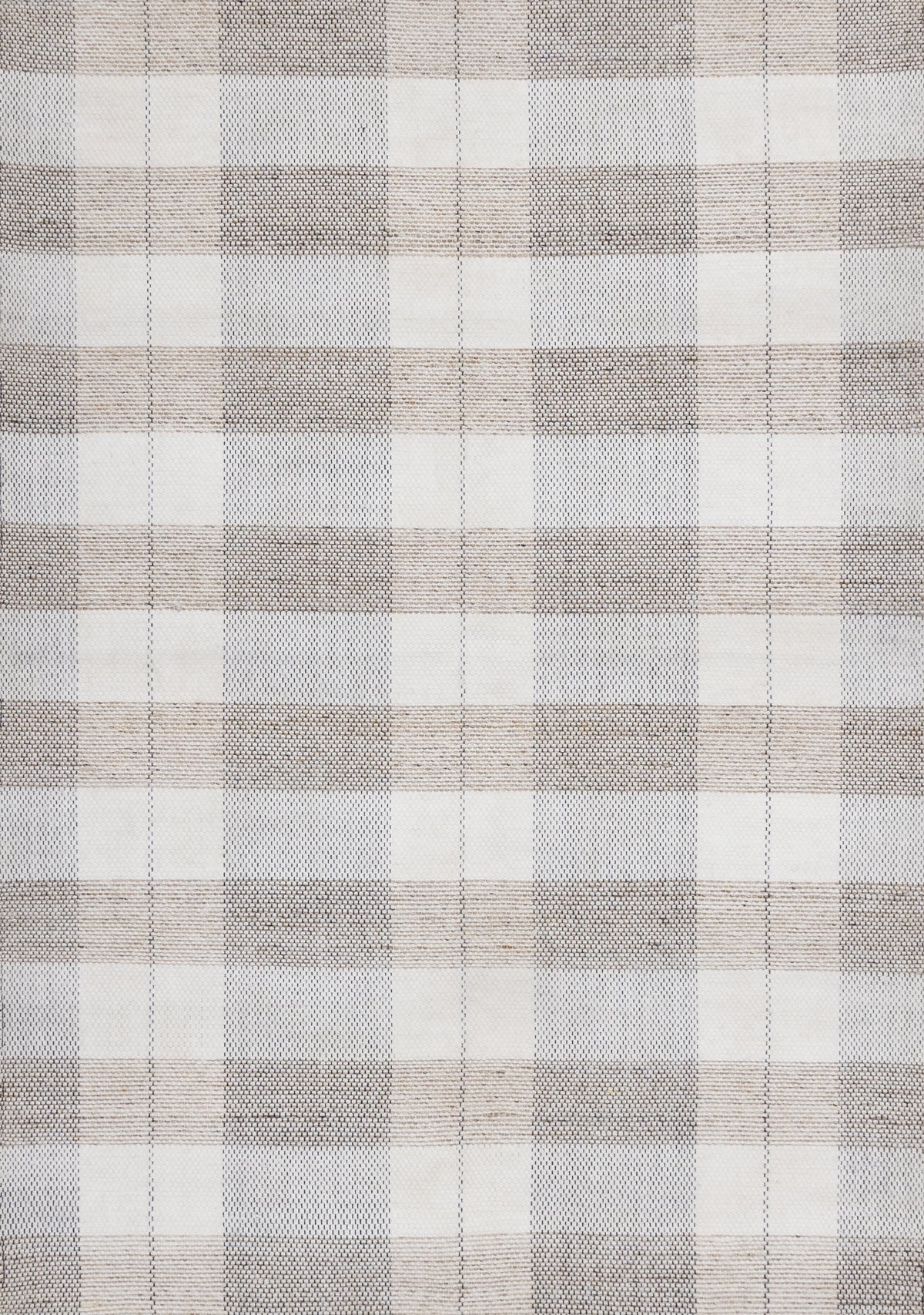 Tapis contemporain géométrique écossais crème