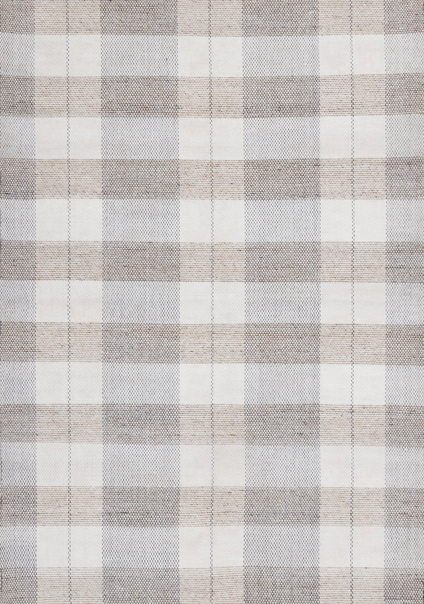 Contemporary Geometric Plaid Cream Area Rug