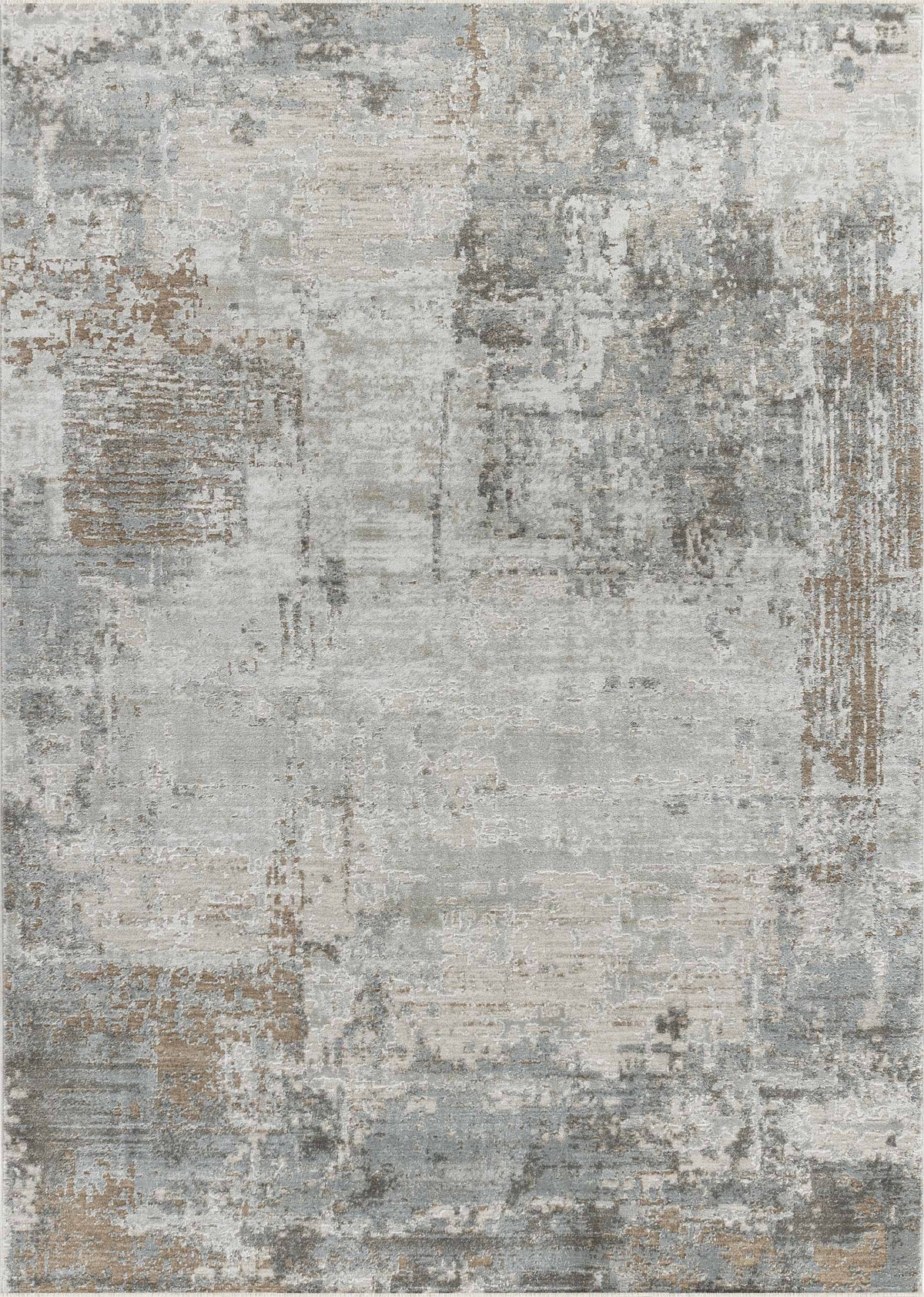 Tapis Verona abstrait vieilli contemporain beige et marron