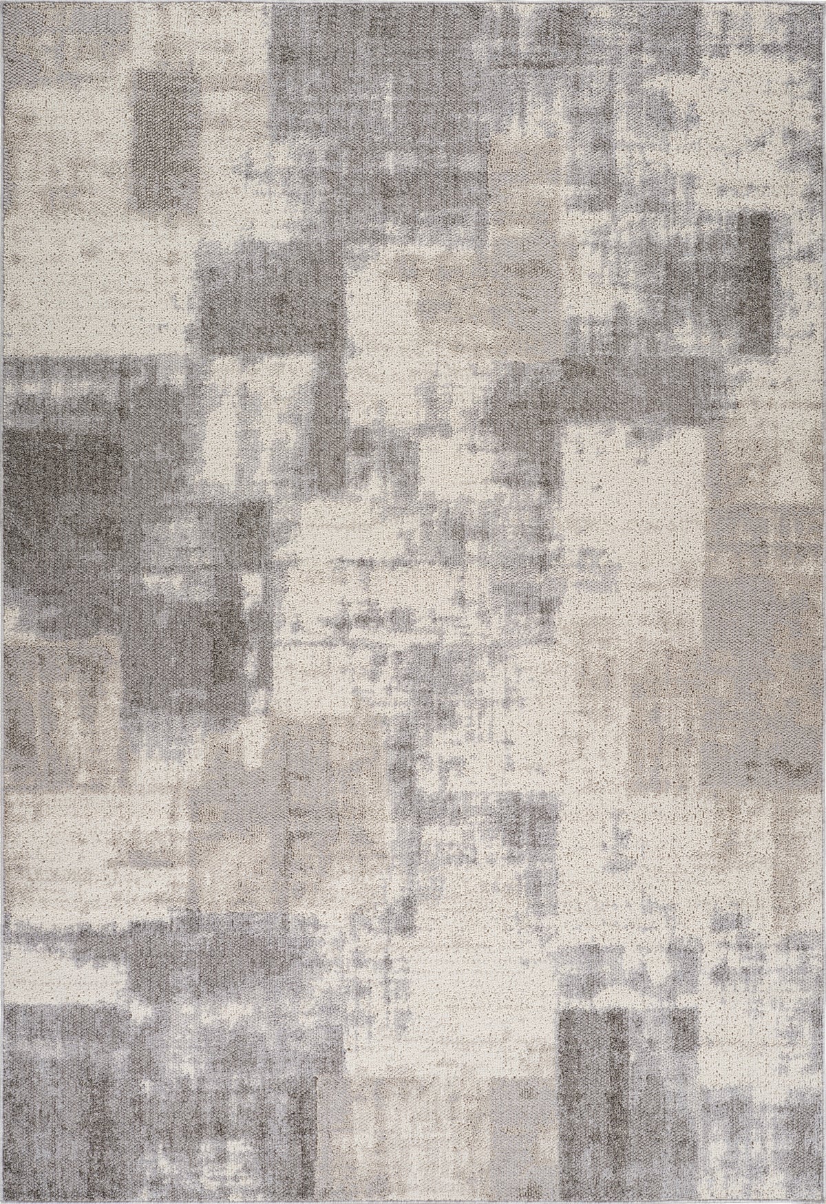 Tapis Avenir abstrait contemporain gris et beige