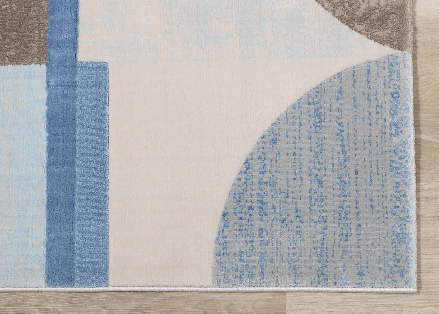 Alfombra geométrica contemporánea azul