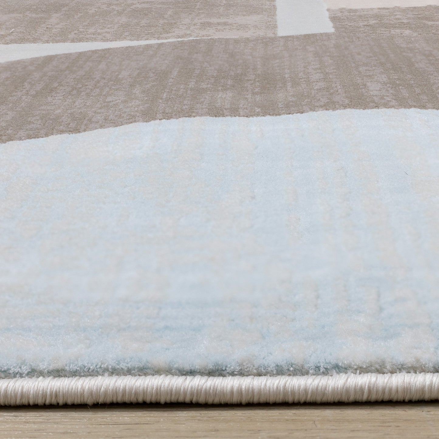 Alfombra geométrica contemporánea azul