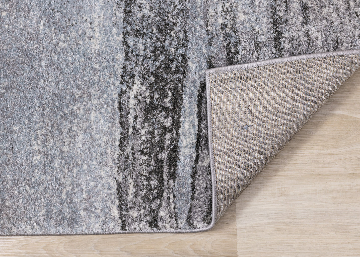 Contemporary Distressed Blue Area Rug