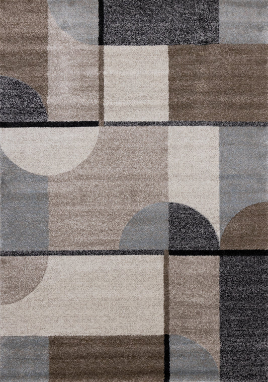 Contemporary Geometric Cream Area Rug