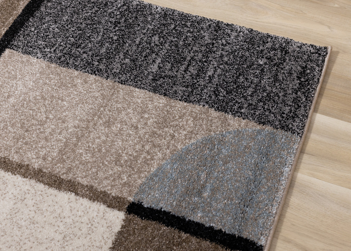 Contemporary Geometric Cream Area Rug