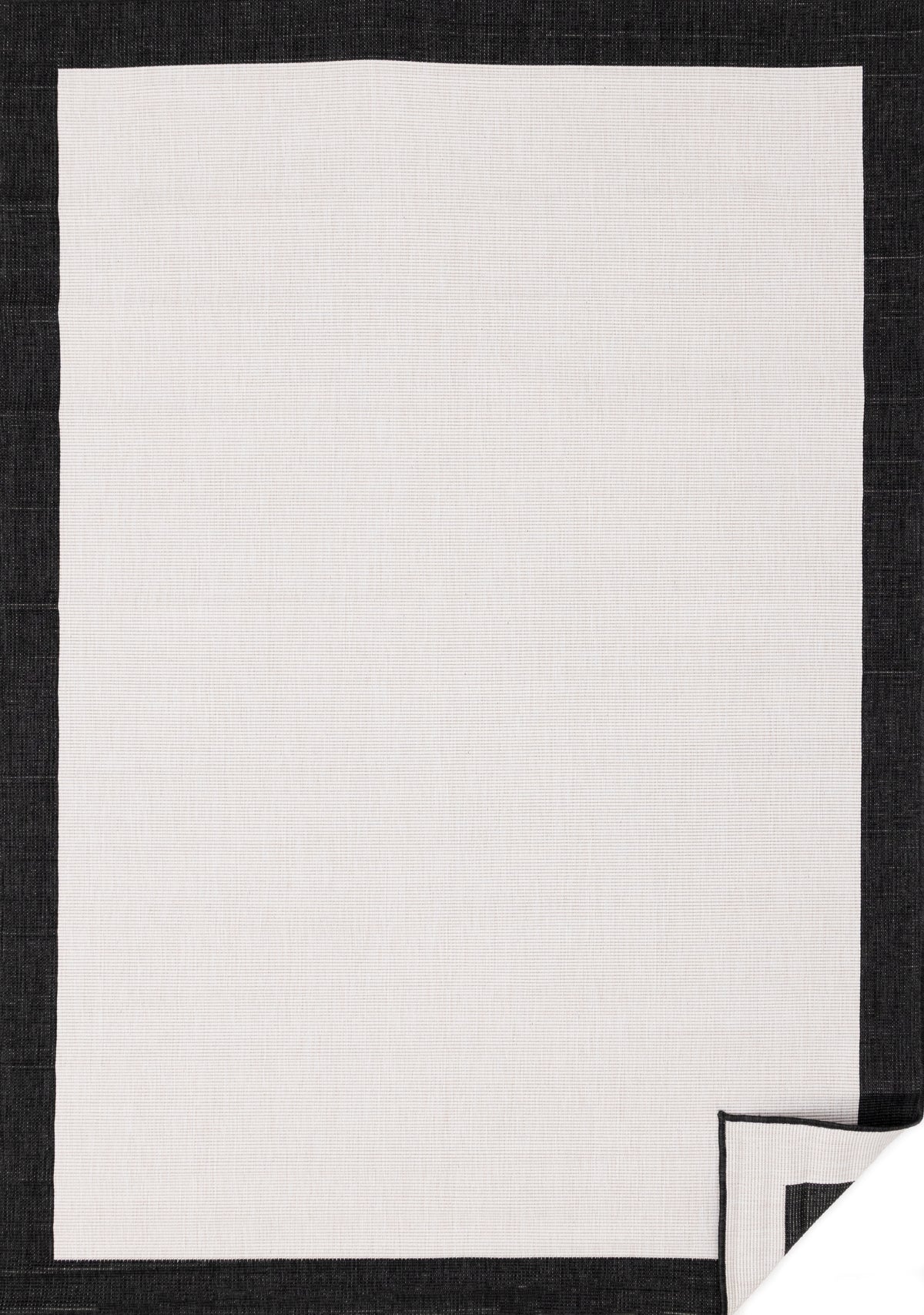Alfombra contemporánea con borde negro