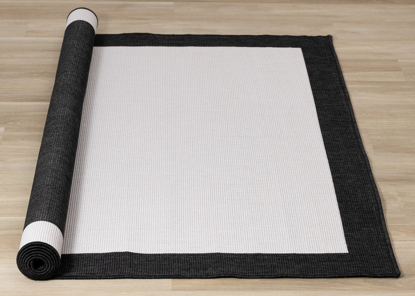 Contemporary Border Black Area Rug