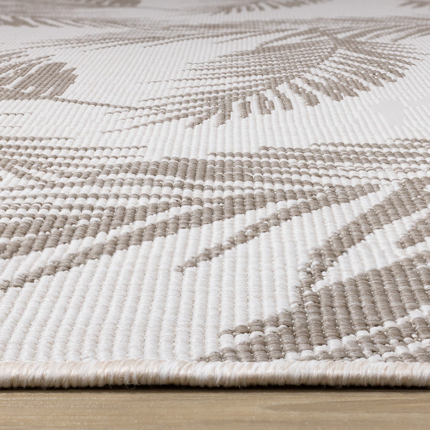 Contemporary Botanical Taupe Area Rug
