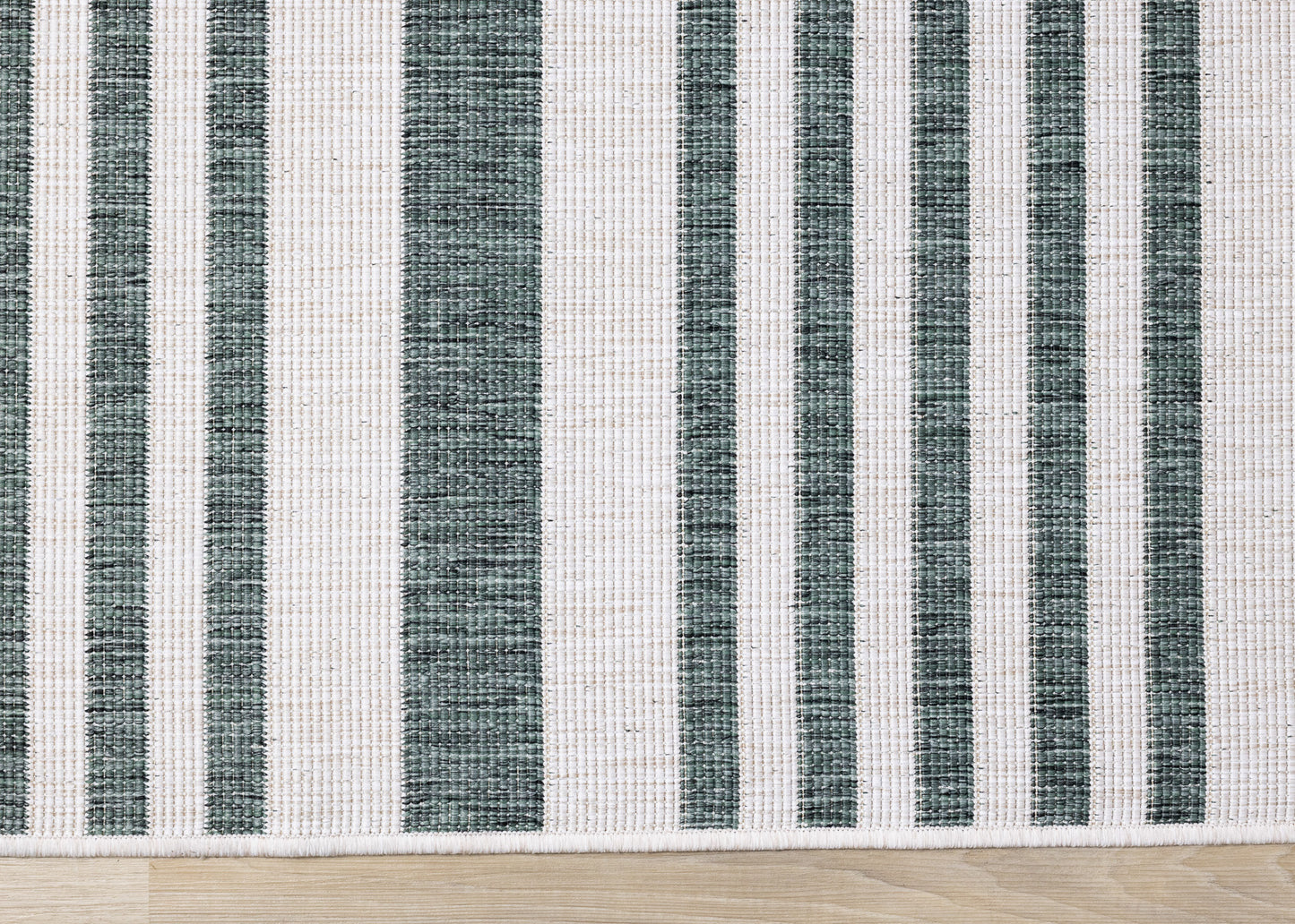 Contemporary Stripes Green Area Rug