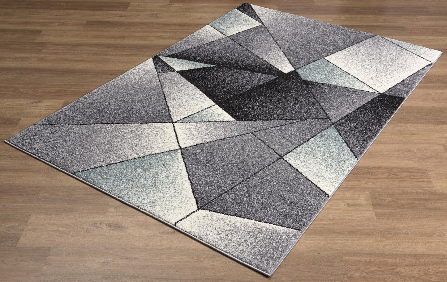 Tapis gris contemporain géométrique Nova