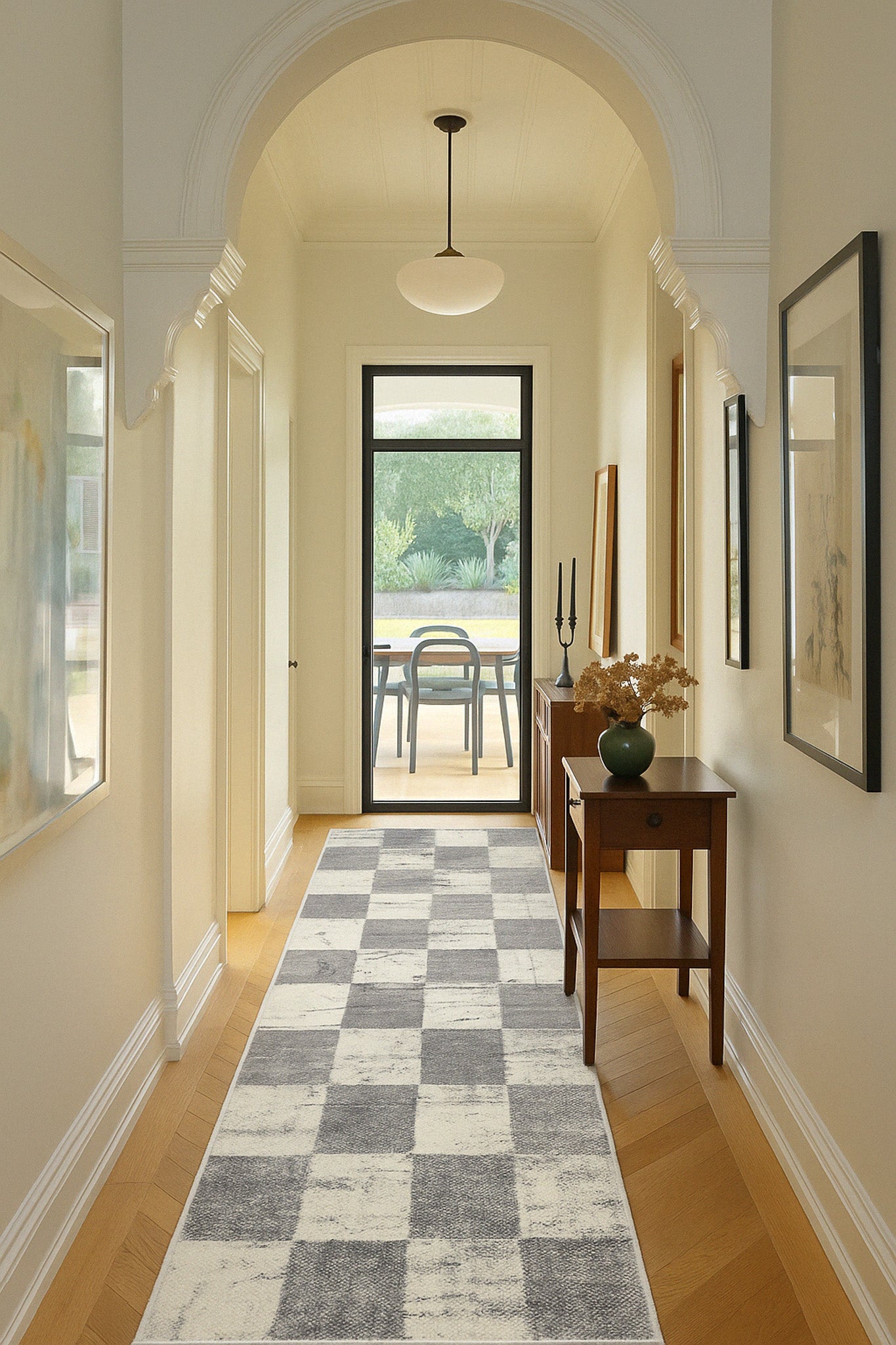 Nova Geometric Contemporary White Rug