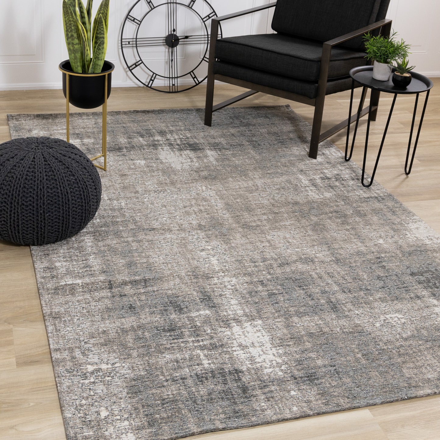 Alfombra moderna orgánica gris
