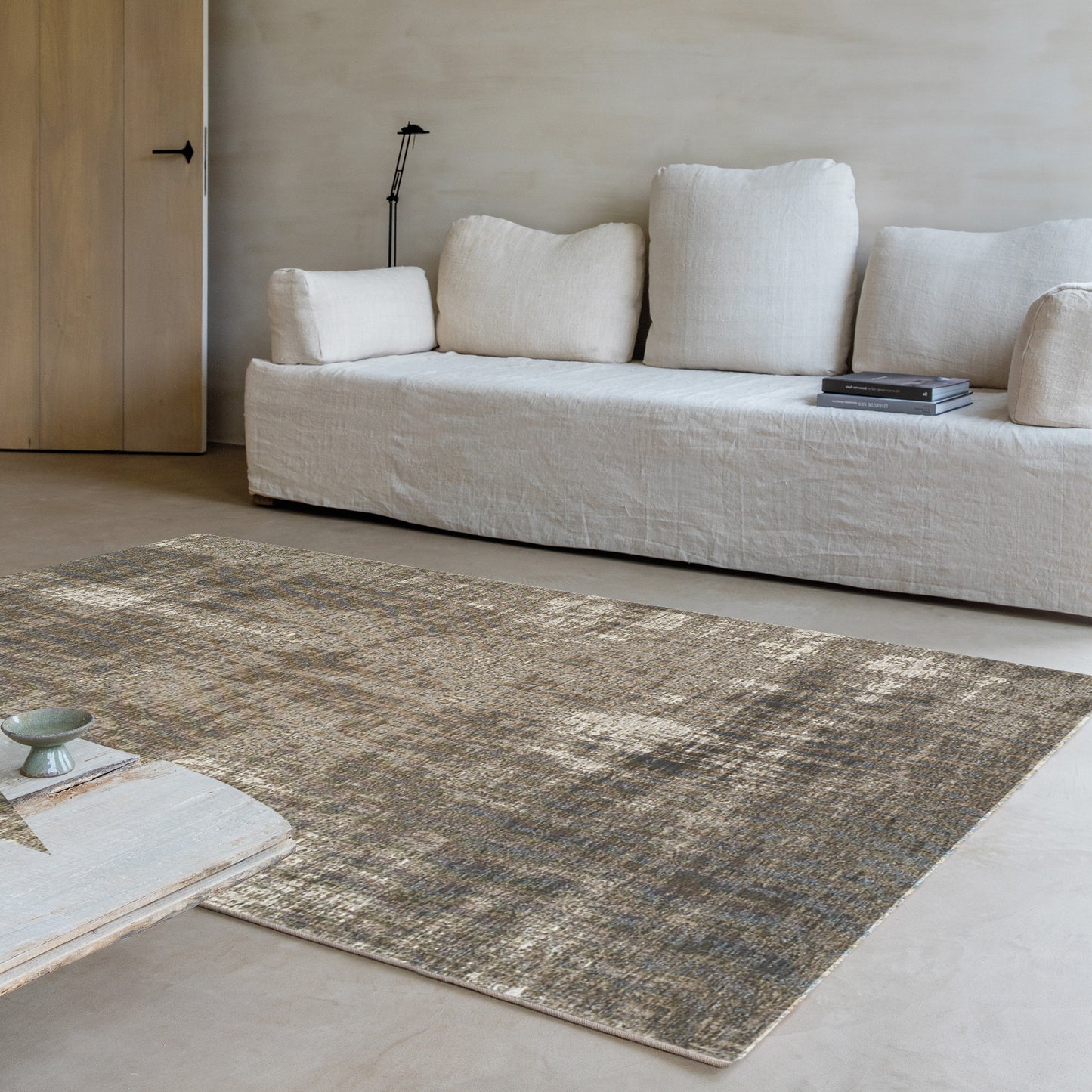 Alfombra moderna orgánica gris