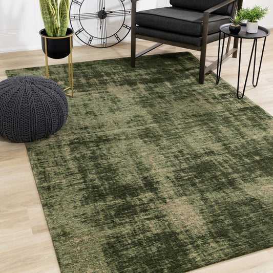 Modern Organic Green Area Rug