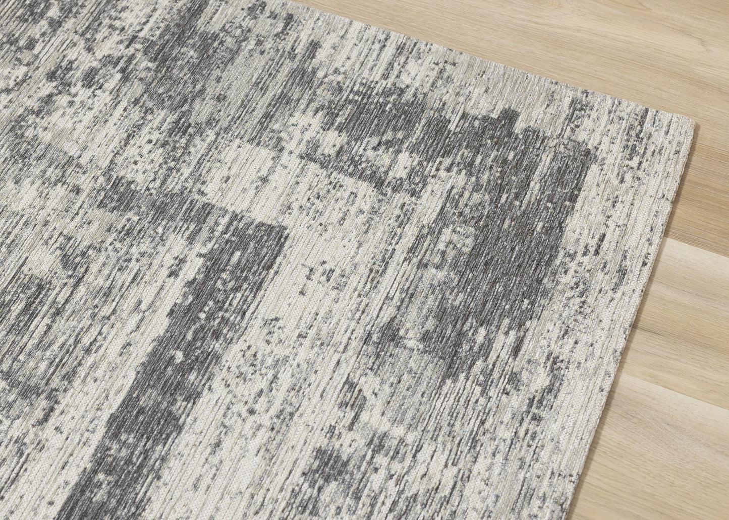 Alfombra moderna con borde gris