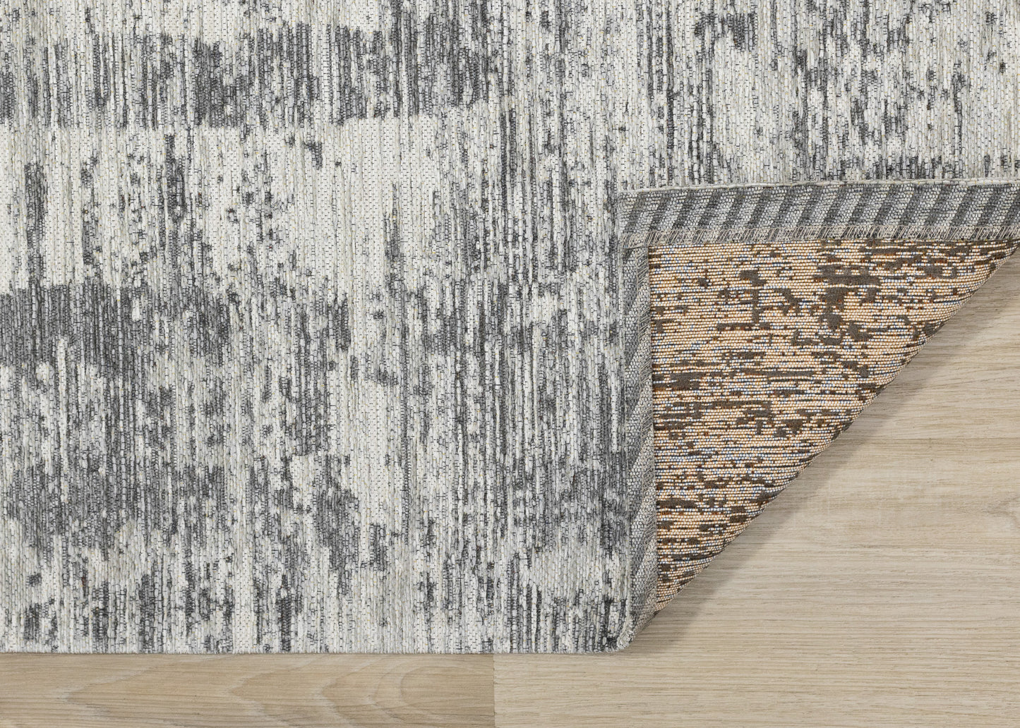 Alfombra moderna con borde gris