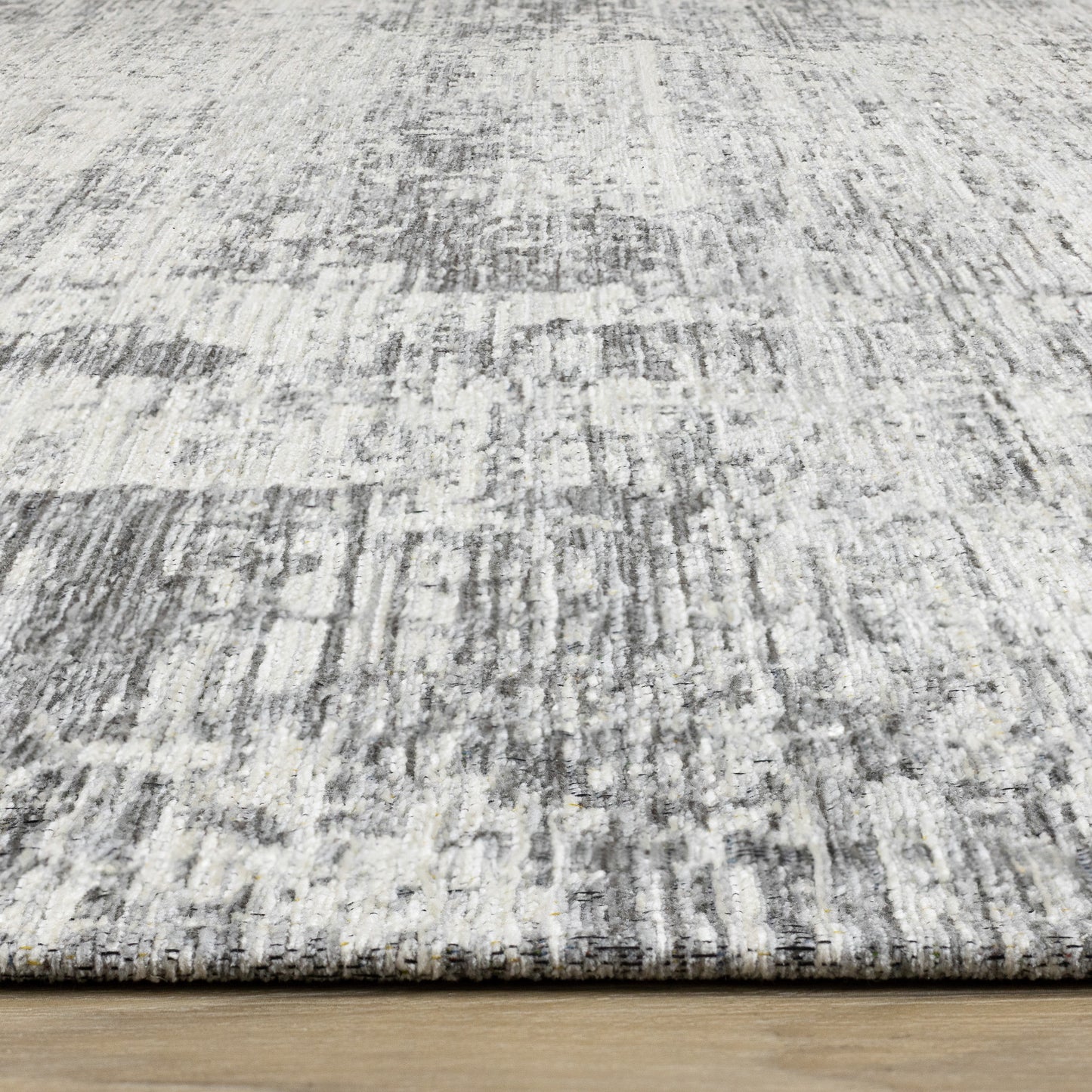 Alfombra moderna con borde gris