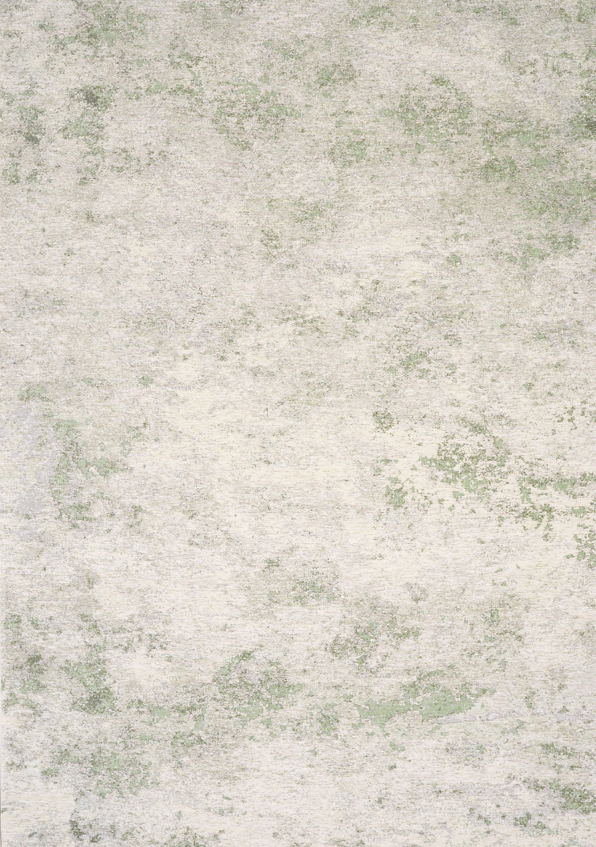 Alfombra Dexter orgánica moderna en crema y verde