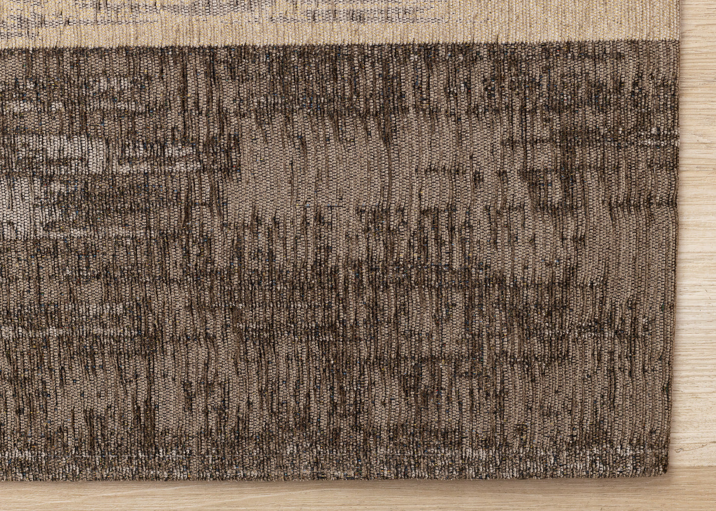 Contemporary Distressed Organic Brown Area Rug