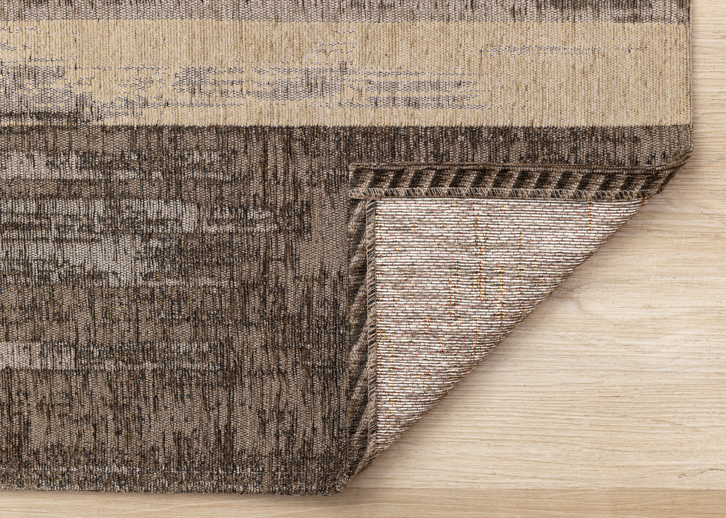 Contemporary Distressed Organic Brown Area Rug