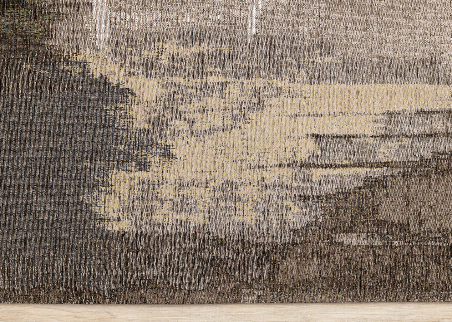 Contemporary Distressed Organic Brown Area Rug