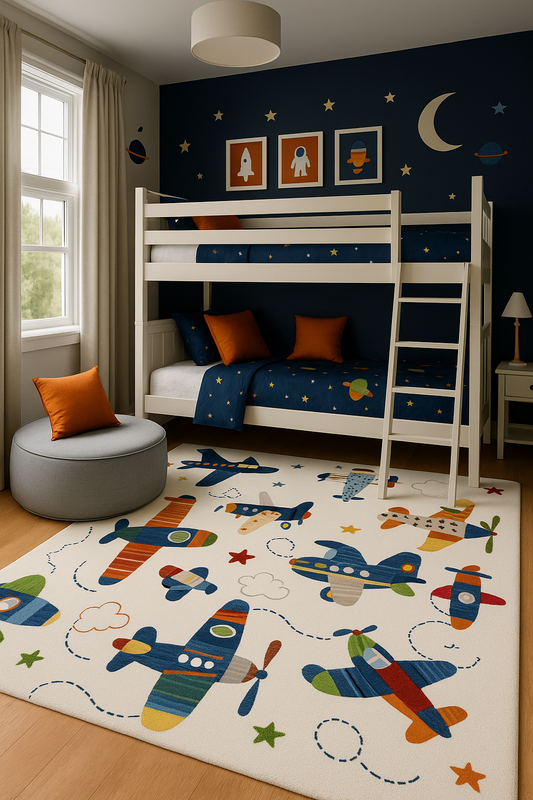 Soft Steps Playtime Airplane Playmat Cream Soft Rug
