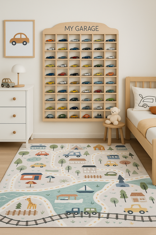 Soft Steps Playtime City Road Map, Educational Learning Playmat Blue Soft Rug