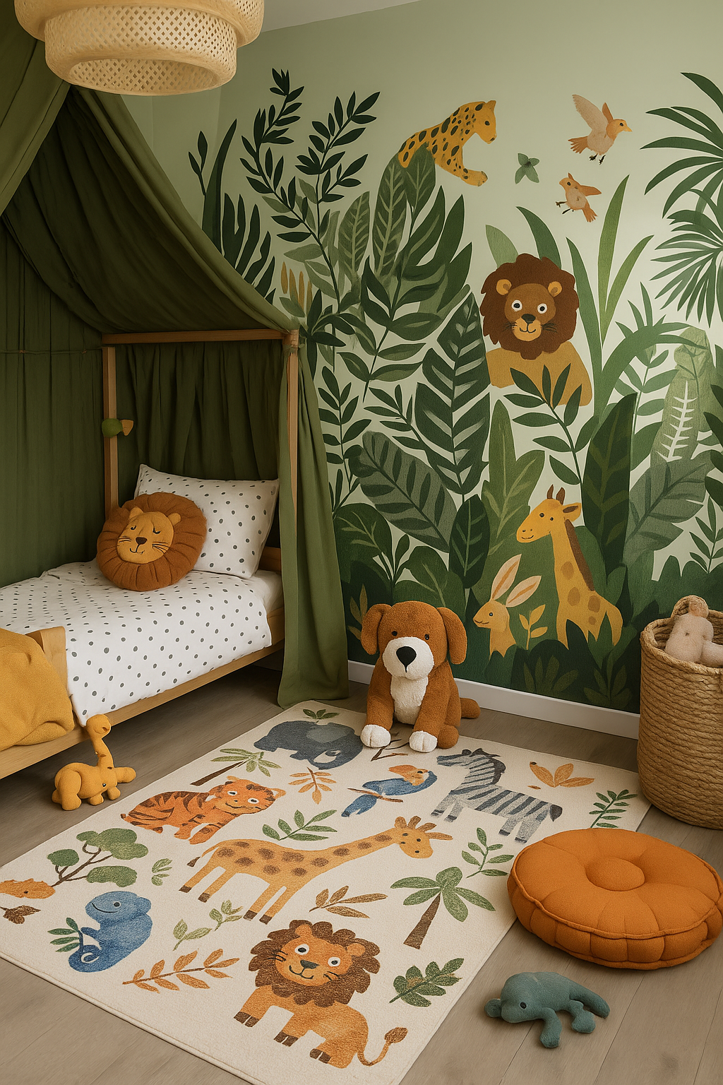 Soft Steps Playtime Animaux de dessin animé, tapis de jeu d'apprentissage éducatif Tapis doux blanc