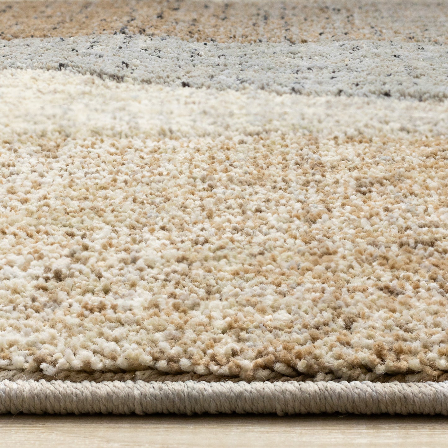 Tapis géométrique gris contemporain