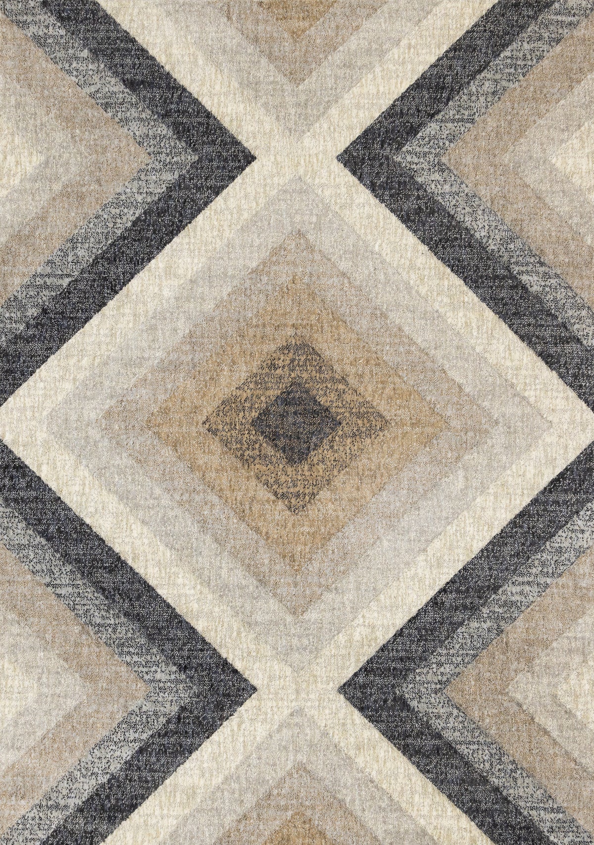 Tapis contemporain géométrique gris