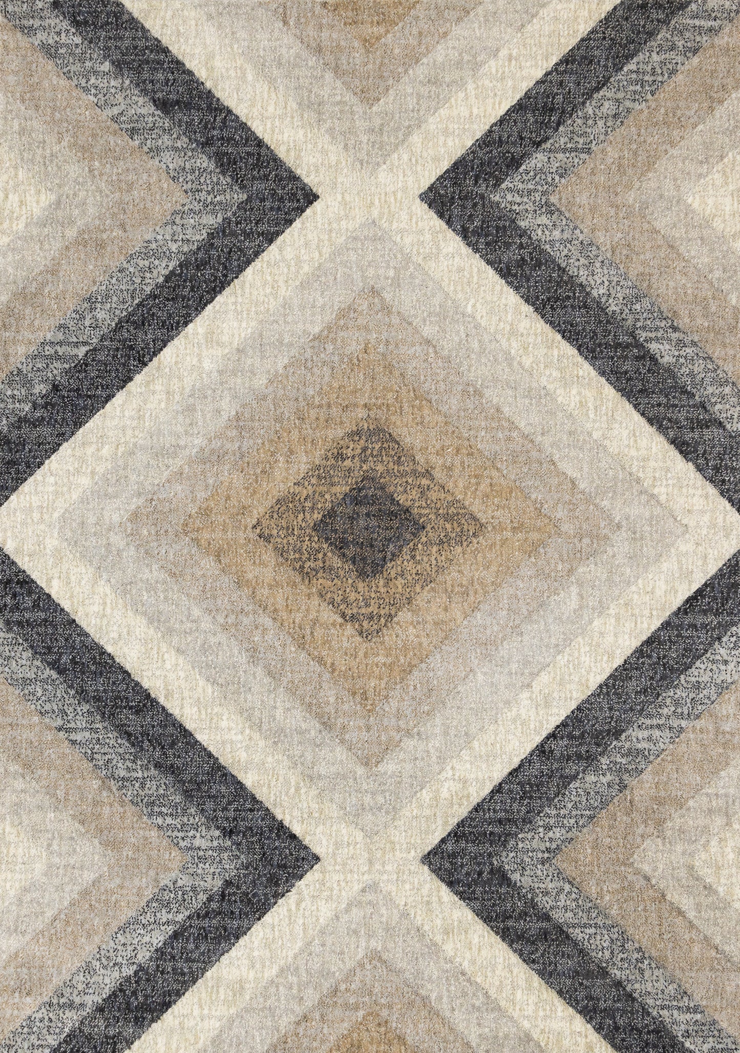 Alfombra geométrica contemporánea gris