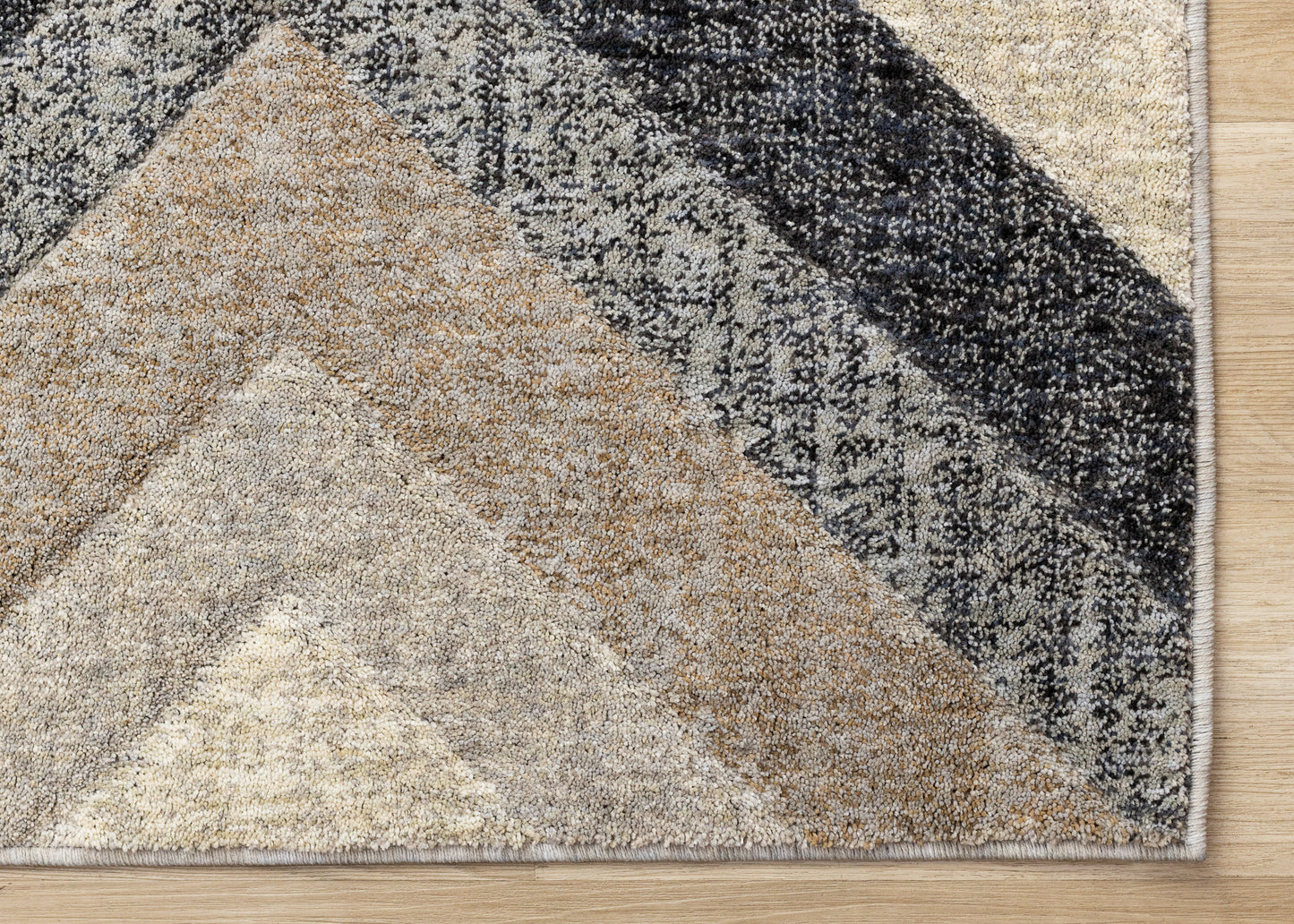 Alfombra geométrica contemporánea gris