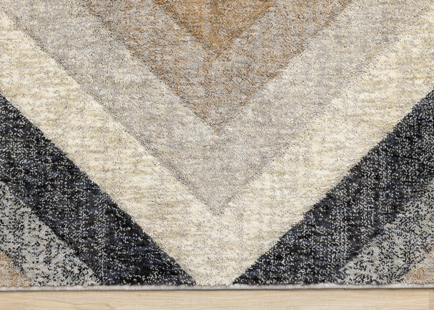 Alfombra geométrica contemporánea gris