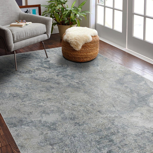 Melo Abstract Coastal Blue Rug