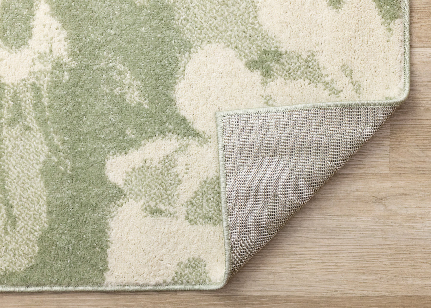 Contemporary Botanical Green Area Rug