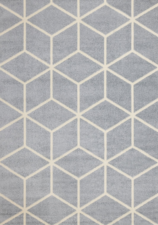 Contemporary Geometric Blue Area Rug