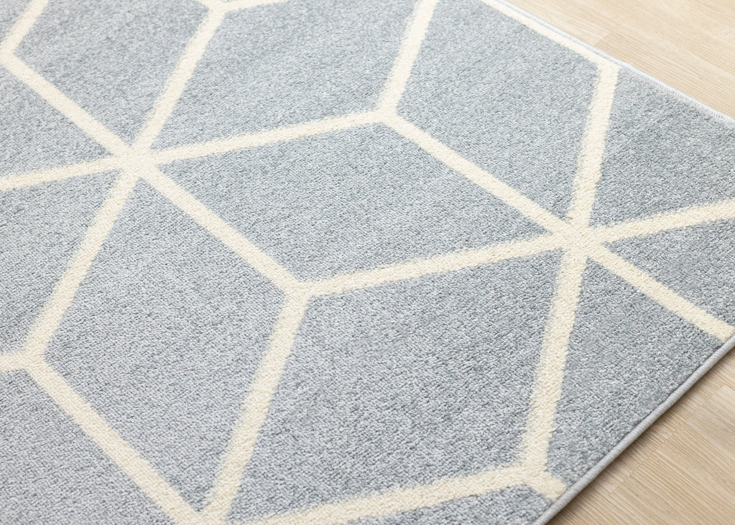 Contemporary Geometric Blue Area Rug
