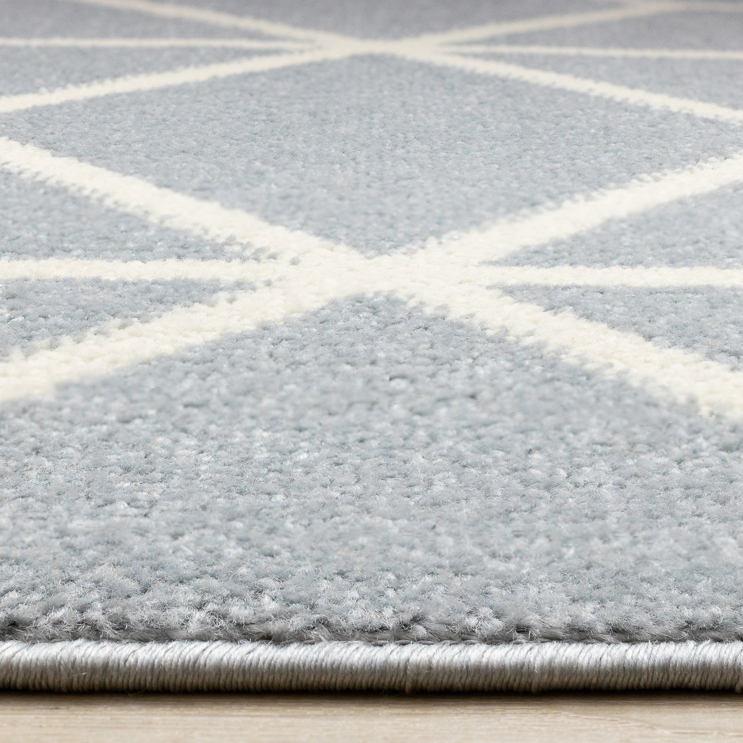 Contemporary Geometric Blue Area Rug