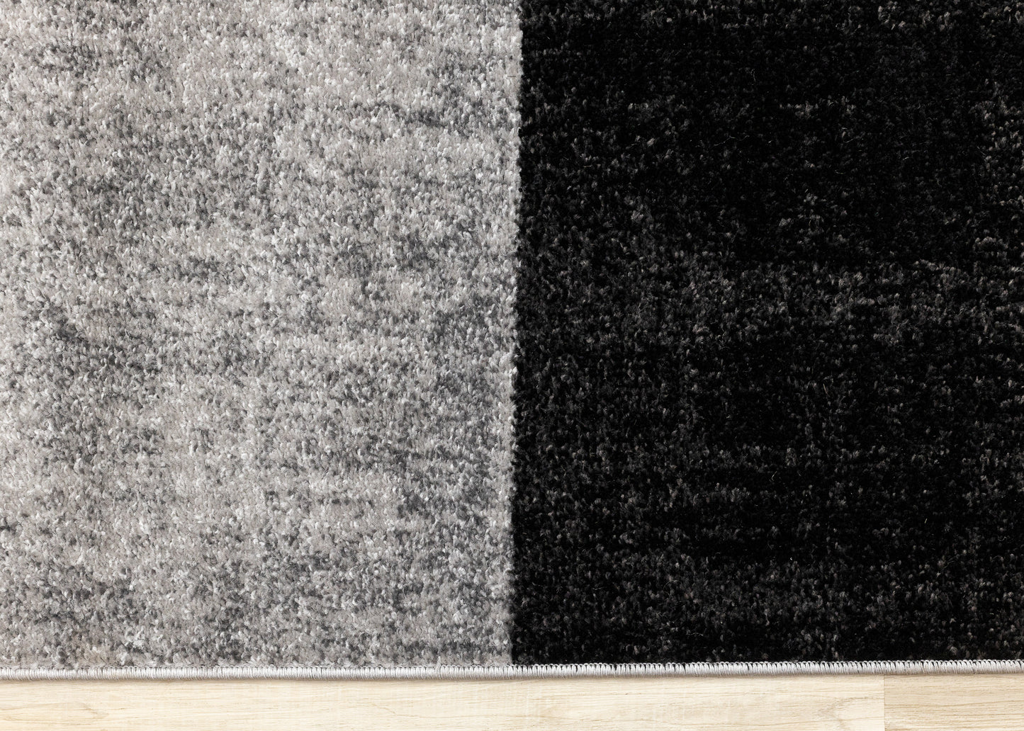 Contemporary Distressed Geometric Grey Area Rug