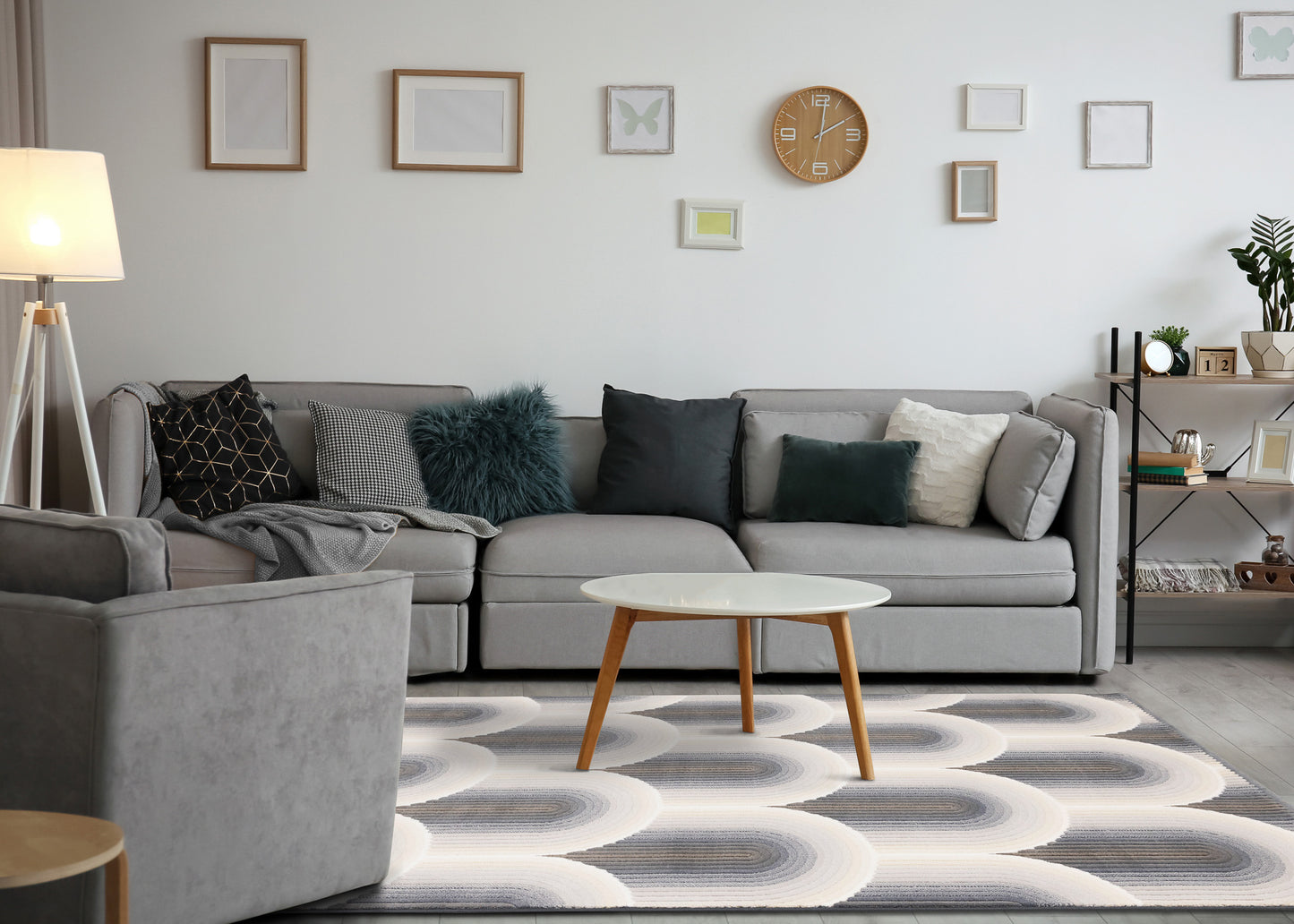 Deco Geometric Cream Area Rug