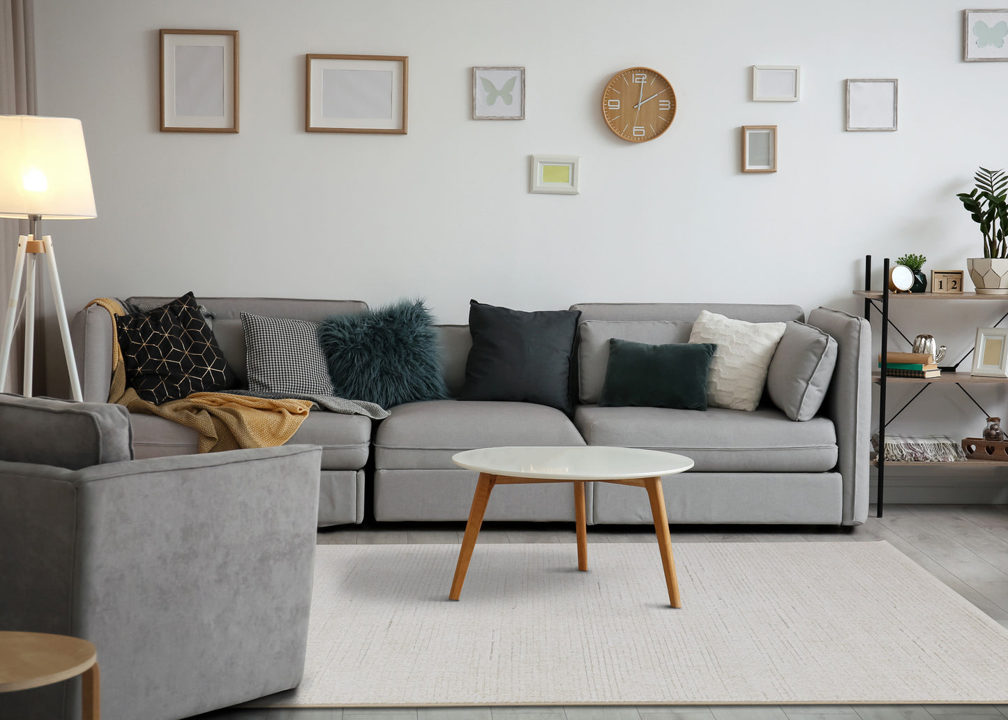 Contemporary Tonal Solid Rug  Indoor Area