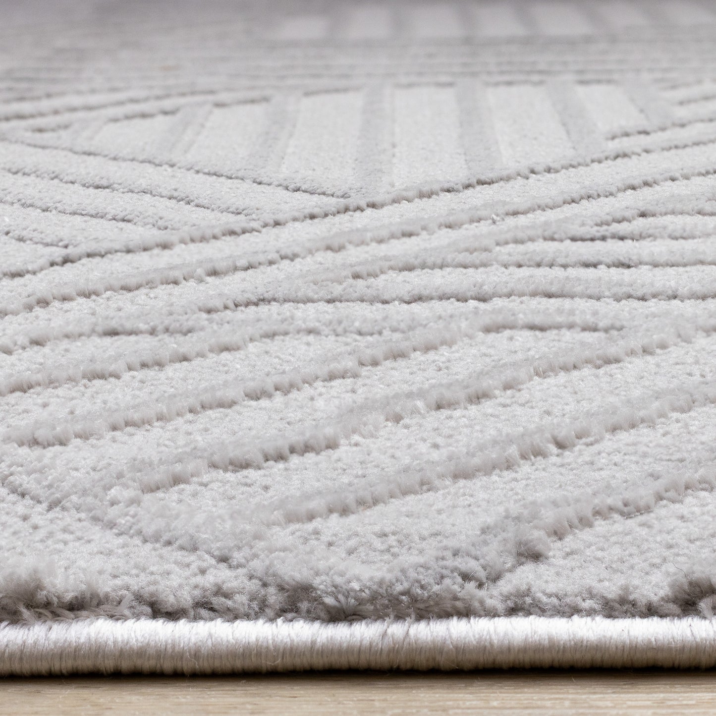 Modern Geometric Grey Area Rug